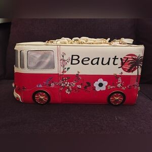 Red and Cream Floral Women Bag